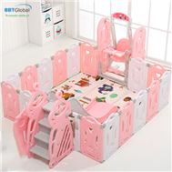 Bộ cầu trượt xích đu quây bóng hồng BR9505-BSL308-BSL309