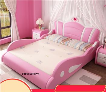 Giường trẻ em nhập khẩu đẹp hình vương miện GBT-02