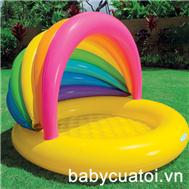 Bể bơi phao INTEX mái che cầu vồng 57420 | babycuatoi.vn