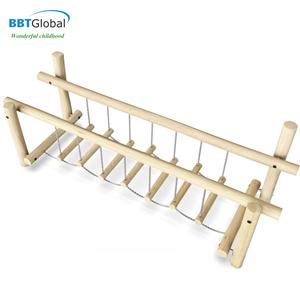 Cầu thăng bằng ngoài trời bằng gỗ BBT Global HT-J006