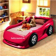 Giường ngủ cho bé trai hình ô tô nhập khẩu màu đỏ B018-D