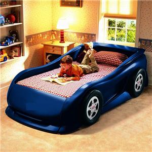 Giường ngủ cho bé trai hình ô tô nhập khẩu màu xanh B018-X