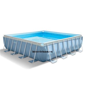 Bể bơi khung kim loại chịu lực hình vuông 4m88 INTEX 28766