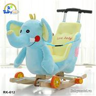 Bập bênh bông BBT Global cao cấp 3 trong 1 voi con RK-612