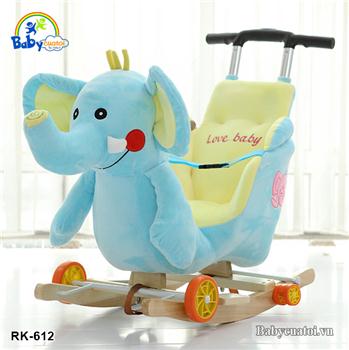 Bập bênh bông BBT Global cao cấp 3 trong 1 voi con RK-612