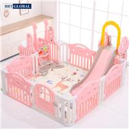Bộ quây bóng cầu trượt xích đu BBT Global BSL304-H màu hồng