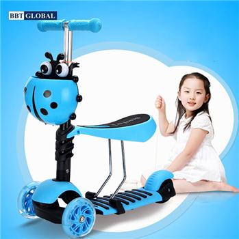 Xe trượt Scooter cho bé  BBT Global 3 trong 1 màu xanh SK1305