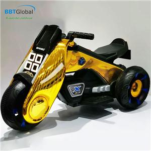 Xe máy điện trẻ em 2 động cơ màu Vàng Gold BBT-1301S