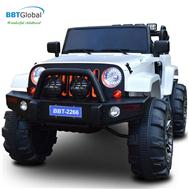 Ô tô điện trẻ em địa hình 4 động cơ màu trắng BBT-2266T