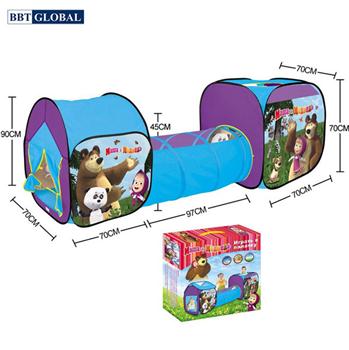 Nhà bóng chui ống 3 khoang ngôi nhà của gấu 995-7093C