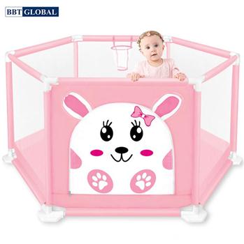 Quây bóng cho bé Thỏ hồng có ném bóng rổ 995-7102A