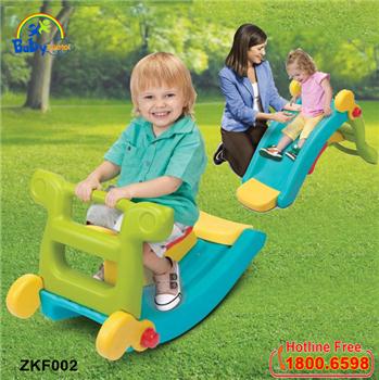 Bập bênh kiêm cầu trượt 2 trong 1 ZKF002