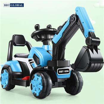 Ô tô điện trẻ em cần cẩu xanh dương BBT-996XD