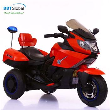 Xe máy điện trẻ em cảnh sát có đèn 2 động cơ đỏ BBT-1250D