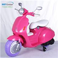Xe máy điện Vespa trẻ em cao cấp 12V màu hồng BBT-666B-H