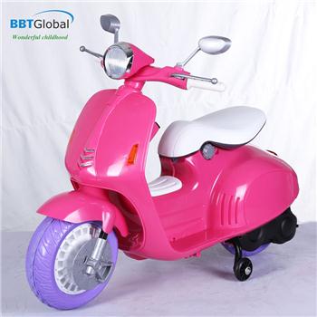 Xe máy điện Vespa trẻ em cao cấp BBT-666 màu hồng