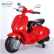 Xe máy điện Vespa trẻ em cao cấp 12V màu đỏ BBT-666B-D