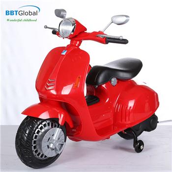 Xe máy điện Vespa trẻ em cao cấp màu đỏ BBT-666D