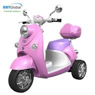 Xe máy điện trẻ em 2 động cơ màu hồng BBT-920H
