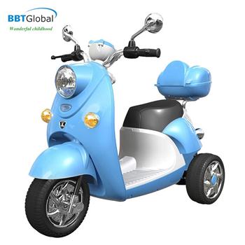 Xe máy điện trẻ em 2 động cơ màu xanh BBT-920X