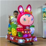 Nhún điện nhập khẩu em bé đội mũ thỏ NDNK-1001