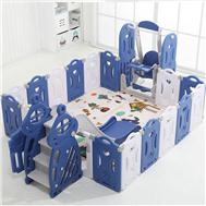 Combo quây bóng kết hợp cầu trượt xích đu BBT Global màu xanh BSL306-X