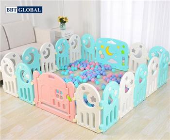 Quây bóng 16 cạnh sắc màu có đồ chơi cho bé BR9508-16