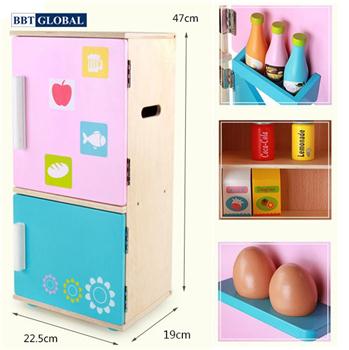 Đồ chơi tủ lạnh BBT Global bằng gỗ cao cấp MSN15040