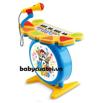 Đồ chơi âm nhạc - Bộ đàn trống điện tử có micro BB382B | 0439900366