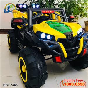 Ô tô điện trẻ em địa hình 4 động cơ màu vàng BBT-3366V