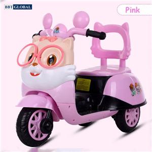 Xe máy điện trẻ em mèo con màu hồng BBT Global BBT-669H