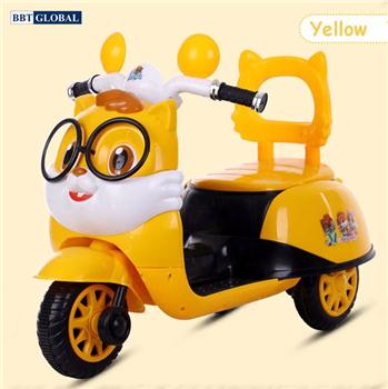 Xe máy điện trẻ em mèo con màu vàng BBT Global BBT-669V