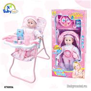 Búp bê ngồi ghế ăn bột cao cấp cho bé KT6000A