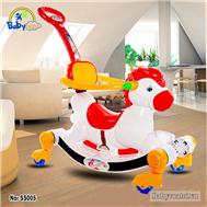 Ngựa bập bênh kết hợp xe chòi chân có đèn và nhạc SS005