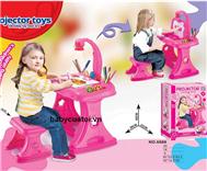 Đèn bàn máy chiếu học vẽ kèm bảng chữ nam châm có ghế 6688