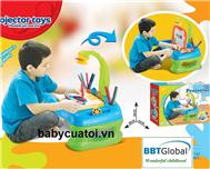 Đèn bàn máy chiếu học vẽ kèm bảng chữ nam châm xanh 8861