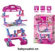 Bộ đồ chơi nấu ăn có xe đẩy cao cấp 008-37