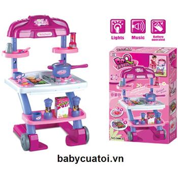 Bộ đồ chơi nấu ăn có xe đẩy cao cấp 008-37