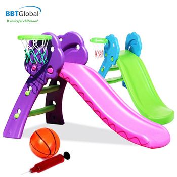 Cầu trượt cho bé có ném bóng rổ 130cm ZK035-2