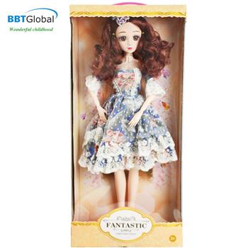 Búp bê công chúa váy xanh cao 56cm các khớp cử động 513