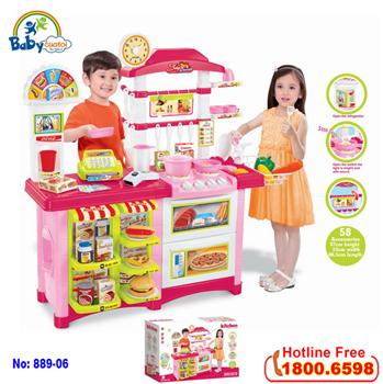 Đồ chơi nấu bếp và bán đồ ăn nhanh 2 trong 1 889-06