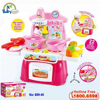 Bộ đồ chơi nấu ăn có lò nướng Cook Happy 889-40