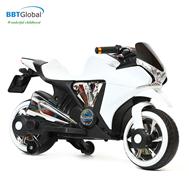 Xe máy điện trẻ em BBT-1400X loại 2 ắc quy có tay ga màu trắng