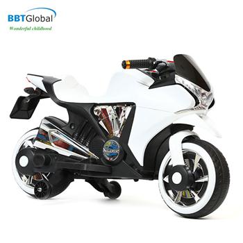 Xe máy điện trẻ em BBT-1400X loại 2 ắc quy có tay ga màu trắng