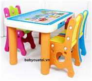 Bộ bàn ghế cho bé nhập khẩu cao cấp sắc mầu F004C