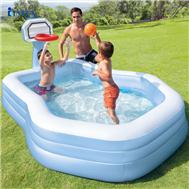 Bể bơi phao gia đình có cột ném bóng rổ INTEX 57183