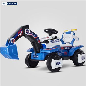 Ô tô điện trẻ em cần cẩu màu trắng BBT-1188T
