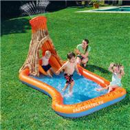 Bể bơi phao cầu trượt có vòi phun mưa núi lửa Bestway 53063