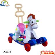Ngựa bập bênh kết hợp xe chòi chân A2078