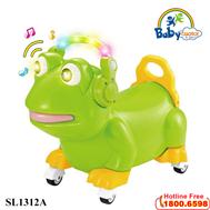 Xe chòi chân chú ếch xanh có đèn và nhạc SL1312A